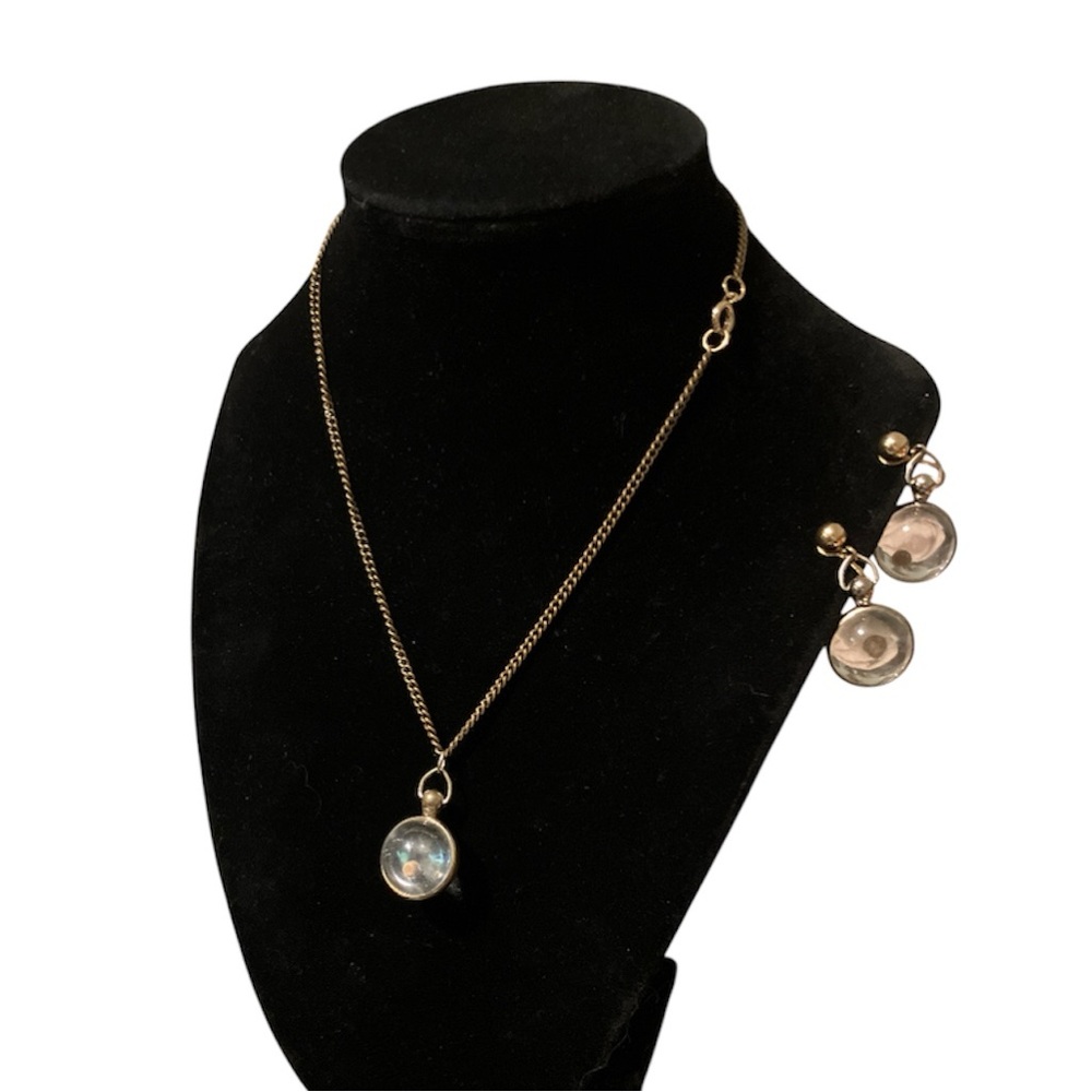 Vintage Mustard Seed Necklace and Earring Set